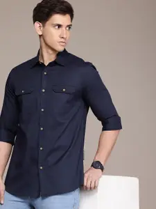 French Connection Men Premium Slim Fit Pure Cotton Casual Shirt