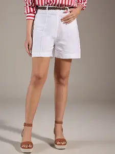 20Dresses Women Checked Linen Denim Shorts