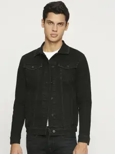 Pepe Jeans Men Washed Checked Crop Denim Jacket