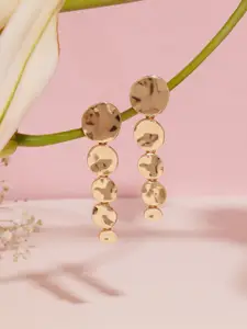 AMI Gold-Plated Contemporary Drop Earrings