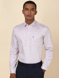 Allen Solly Slim Fit Checked Spread Collar Pure Cotton Formal Shirt