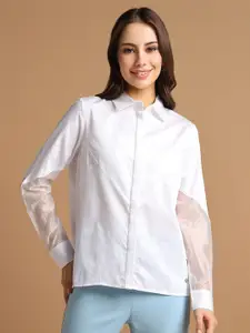 Allen Solly Woman Concealed Button Placket Formal Shirt