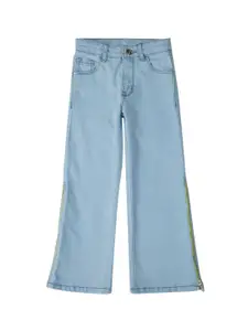 Gini and Jony Girls Bootcut Mid-Rise Clean Look Zip Slit Jeans