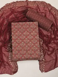 ASISA Ethnic Motifs Printed Pure Cotton Unstitched Dress Material