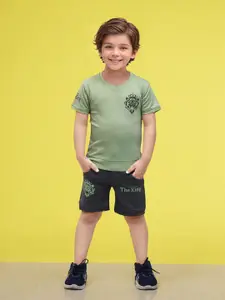 Toonyport Boys Printed Pure Cotton T-shirt With Short