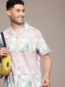 WROGN Abstract Printed Resort Fit Casual Shirt