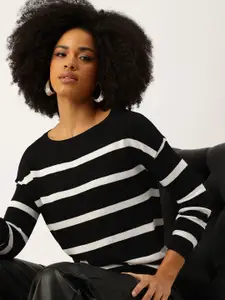 bebe Long Sleeves Striped Pullover