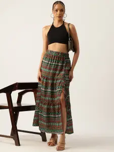 bebe All Day Slit Maxi Tiered Skirt