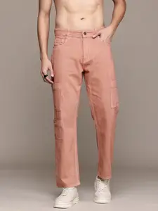 The Roadster Lifestyle Co. Men Straight Fit Cargo Jeans