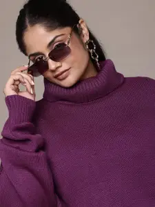 The Roadster Lifestyle Co. Turtleneck Longline Pullover