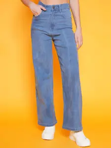 BAESD Women Clean Look Light Shade Straight Fit High Waist Non Stretchable Denim Jeans