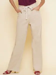 BAESD Women Clean Look Coloured Shade Straight Fit High Waist Non Stretchable Denim Jeans