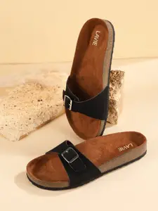 Lavie Women  Buckles Detail Open Toe Flats