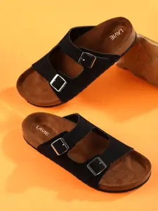 Lavie Round Open Toe Flats With Buckles