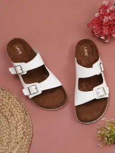 Lavie Open Toe Flats With Buckles