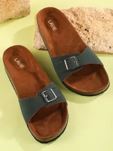 Lavie Women Buckles Detail Open Toe Flats