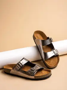 Lavie Women Buckles Detail Open Toe Flats