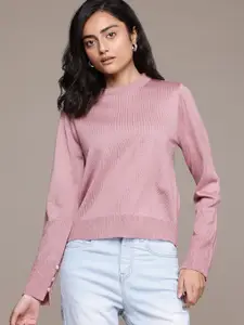 The Roadster Lifestyle Co. Round Neck Long Sleeves Sweaters