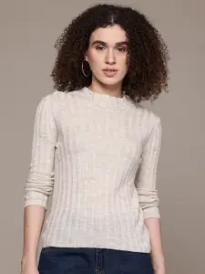 The Roadster Lifestyle Co. Women Ribbed Acrylic Pullover