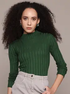 The Roadster Lifestyle Co. Acrylic Self-Striped Pullover