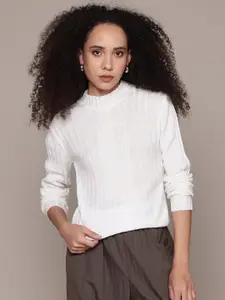 The Roadster Lifestyle Co. Acrylic Self-Striped Pullover