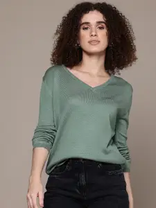 The Roadster Lifestyle Co. Acrylic V-Neck Pullover