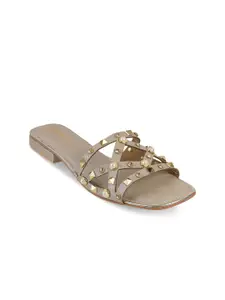CRIMZON Women Embellished Open Toe Flats