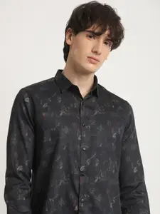 THE BEAR HOUSE Men Pure Cotton Printed Slim Fit Casual Shirt