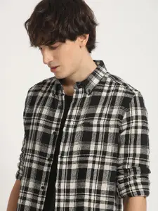 THE BEAR HOUSE Checked Slim Fit Pure Cotton Casual Shirt