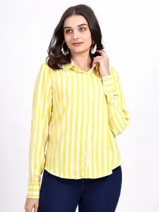 NKSA FASHION Comfort Vertical Stripes Casual Shirt