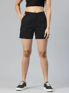 Popnetic High-Rise Pure Cotton Cargo Shorts