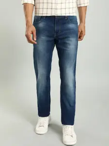 Indian Terrain Men Brooklyn Slim Fit Low Distress Heavy Fade Stretchable Jeans