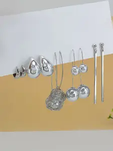PRIVIU Set of 5 Silver Plated Earrings