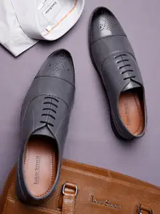 LOUIS STITCH 
Men Ash Grey Formal Lace Up Derby Shoes