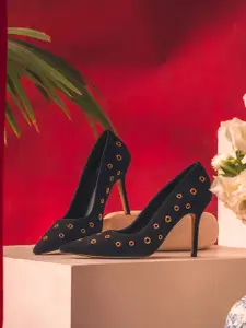 Saint G Embellished Suede Stiletto Heel Pumps