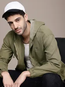 The Roadster Life Co. Hooded Pure Cotton Denim Jacket