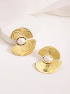 Rubans Voguish 18KT Gold Plated Stainless Steel Tarnish-Free Demi-Fine Stud Earrings