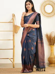 KALINI Ethnic Motifs Zari Pure Silk Banarasi Saree
