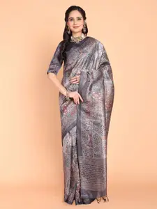 KAZIA Ethnic Motifs Zari Silk Blend Ready to Wear Saree