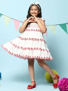 Biba Girls Embroidered A-Line Dress