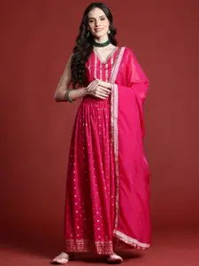 Anouk Printed Ready to Wear Lehenga & Blouse With Dupatta