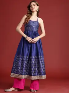 Anouk Tyohaar Collection Printed Gotta Patti A-Line Kurta