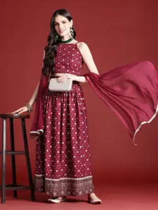 Anouk Printed Ready to Wear Lehenga & Blouse With Dupatta