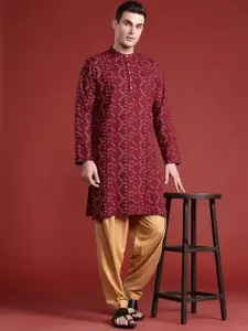 Anouk Men Printed Regular Pure Cotton Kurta with Salwar