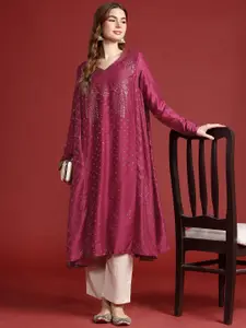 Anouk Tyohaar Collection Embellished A-Line Kurta
