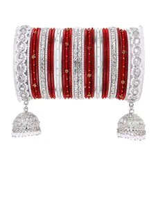 leshya Set of 72 Bridal Bangles Set With Jhumki