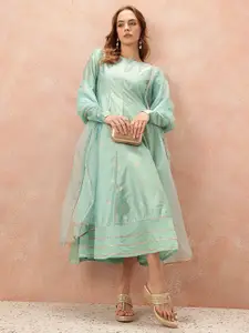 all about you Gotta Patti Ethnic Dress With Dupatta