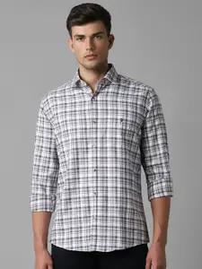 Louis Philippe Sport Slim Fit Checked Pure Cotton Casual Shirt