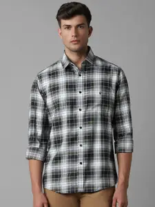 Louis Philippe Sport Slim Fit Tartan Checks Pure Cotton Casual Shirt