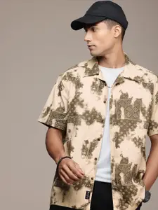 Roadster Men Printed Cuban Collar Relaxed Fit Pure Cotton Casual Shirt